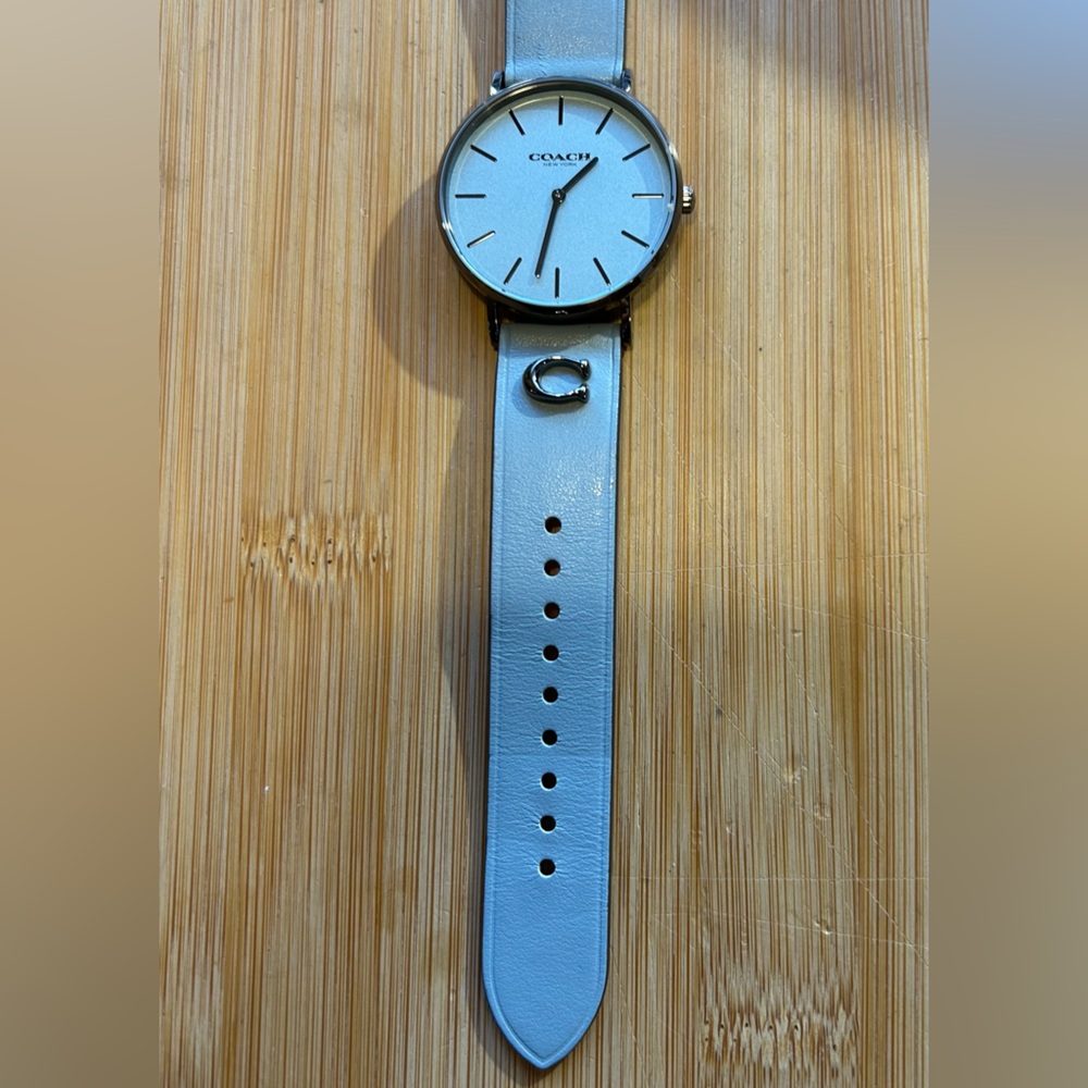Coach Perry Watch With 36mm Blue Face & Blue Leather Band - Picture 5 of 7